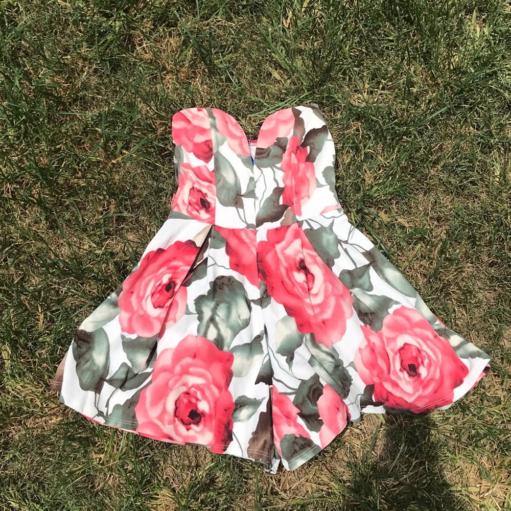 Girly flower romper